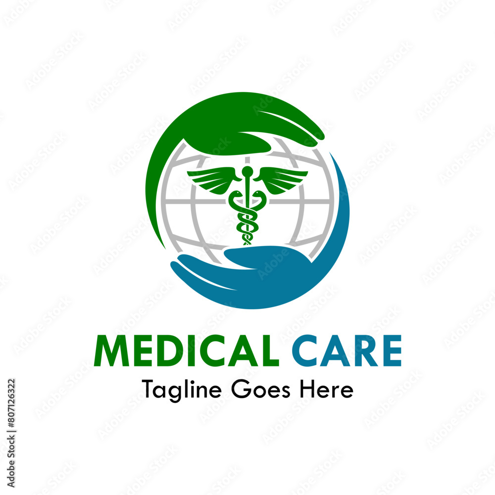 Medical care design template illustration