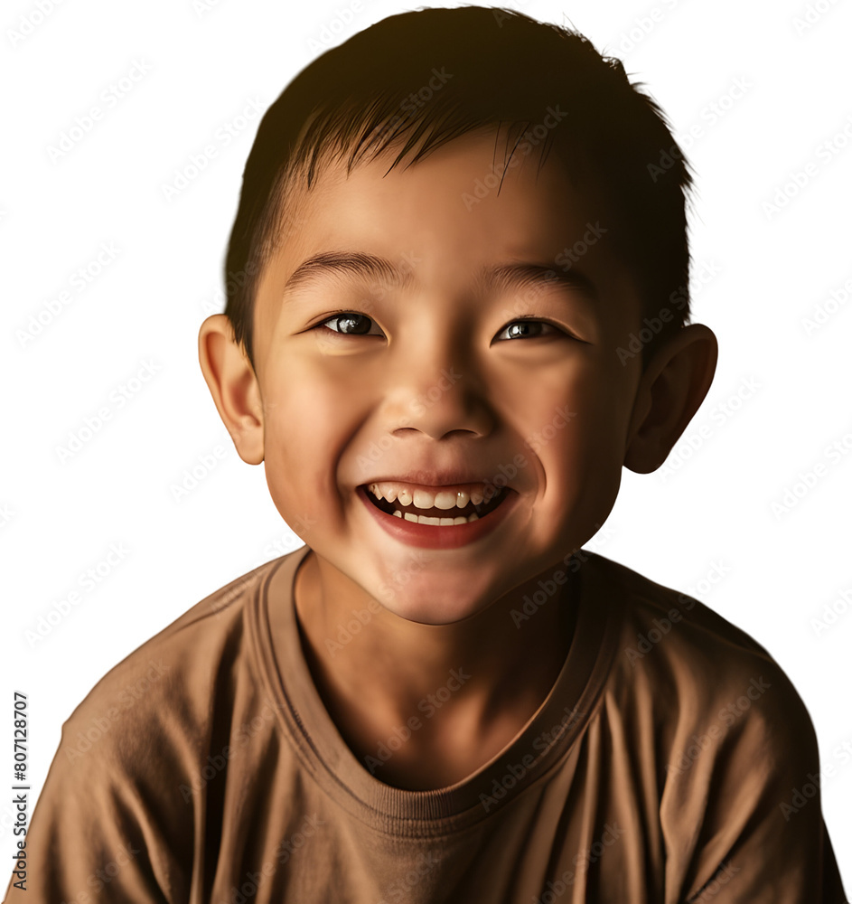 Portrait of a smiling child on a transparent background Portrait of a smiling child on a transparent background