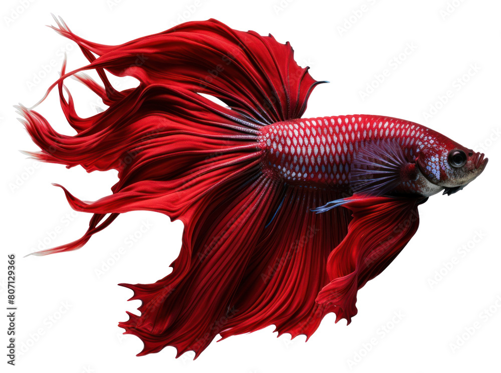 Obraz premium PNG Betta animal fish white background.