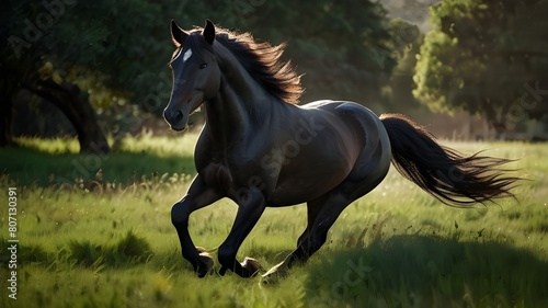 This breathtaking photograph captures the horse s