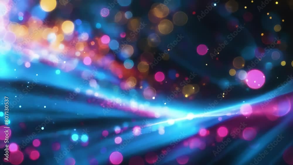 a visual description of an abstract backdrop brimming with glowing particles reflecting stunning colors a visual description of an abstract backdrop brimming with glowing particles reflecting stunning colors