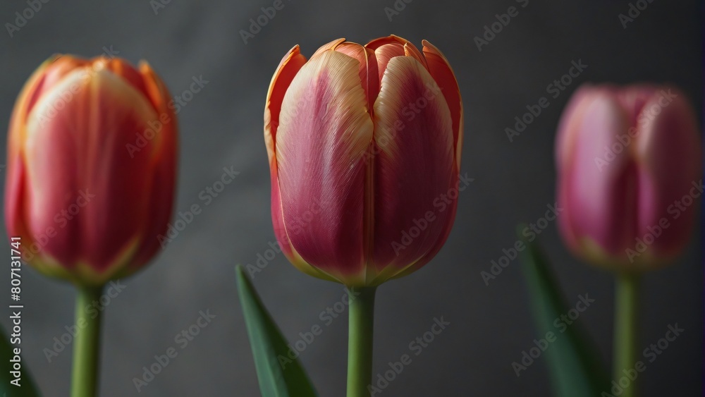 close up beauty bloom tulip with copyspace close up beauty bloom tulip with copyspace