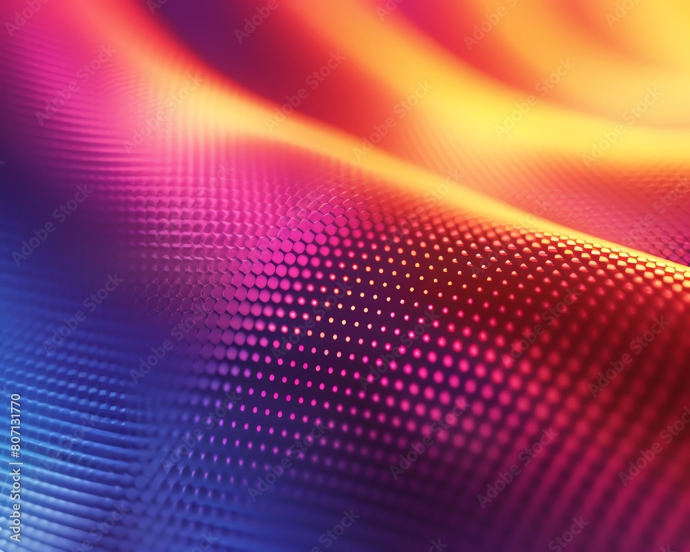 Obraz premium Create a seamless looping animation of a glowing, colorful, abstract, geometric shape