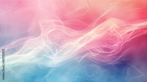 Smooth Pastel Colored Ethereal and Dreamy Abstract Background with Flowing,Luminous Gradients and