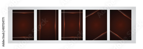 Abstract brown and Gold Party Invitation Collection.