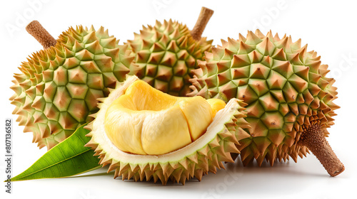 durian isolated on white background photo
