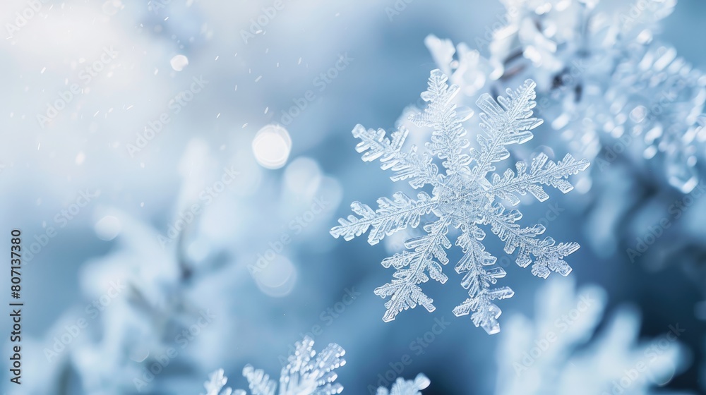 Winter background with snowflakes. Winter background with snowflakes.