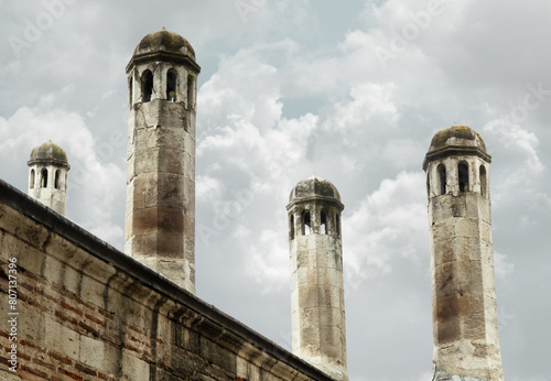 Bath chimneys in Mosque of Sokollu Mehmet pasha.Istanbul, Turkey
