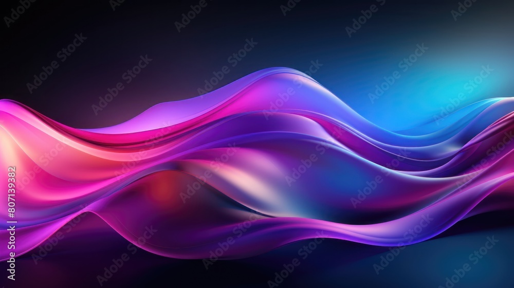 Beautiful colorful waves on a black background Beautiful colorful waves on a black background