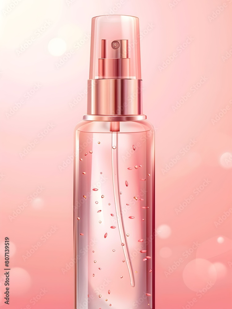 pink perfume bottle with reflection pink perfume bottle with reflection