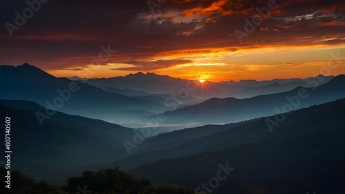 sunrise over mountains