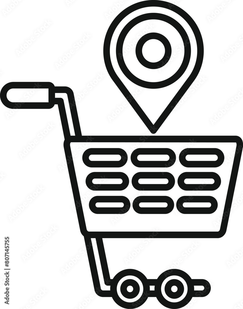 Find store place online icon outline vector. Street location. Place service app Find store place online icon outline vector. Street location. Place service app