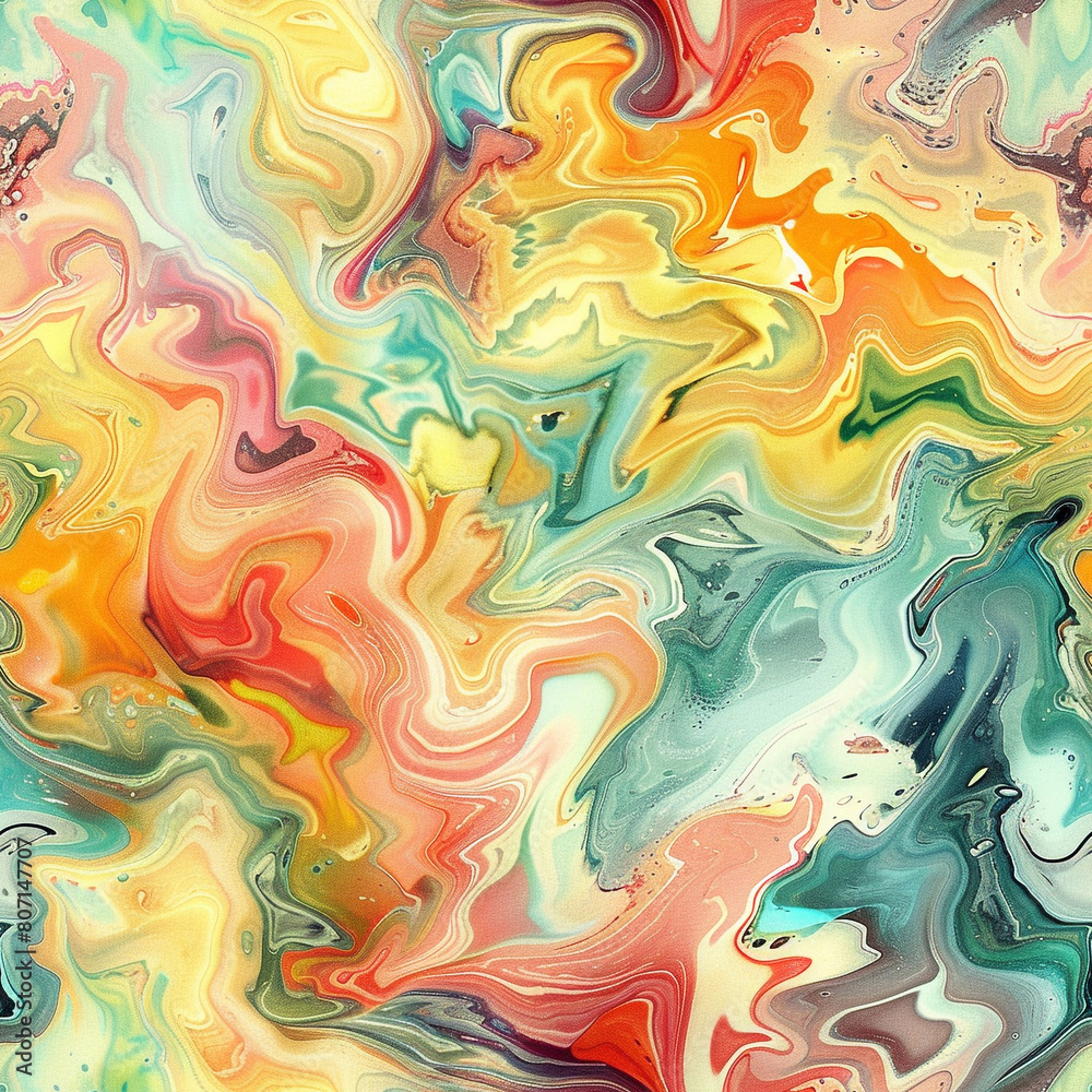 Colorful fluid marble abstract background
