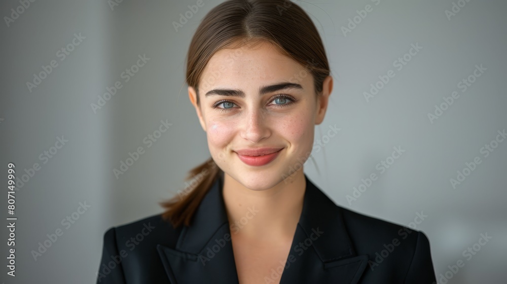 Person in suit, smiling at camera against white backdrop ..Or, for more detail:..A close-up shot of an individual wearing a Person in suit, smiling at camera against white backdrop ..Or, for more detail:..A close-up shot of an individual wearing a