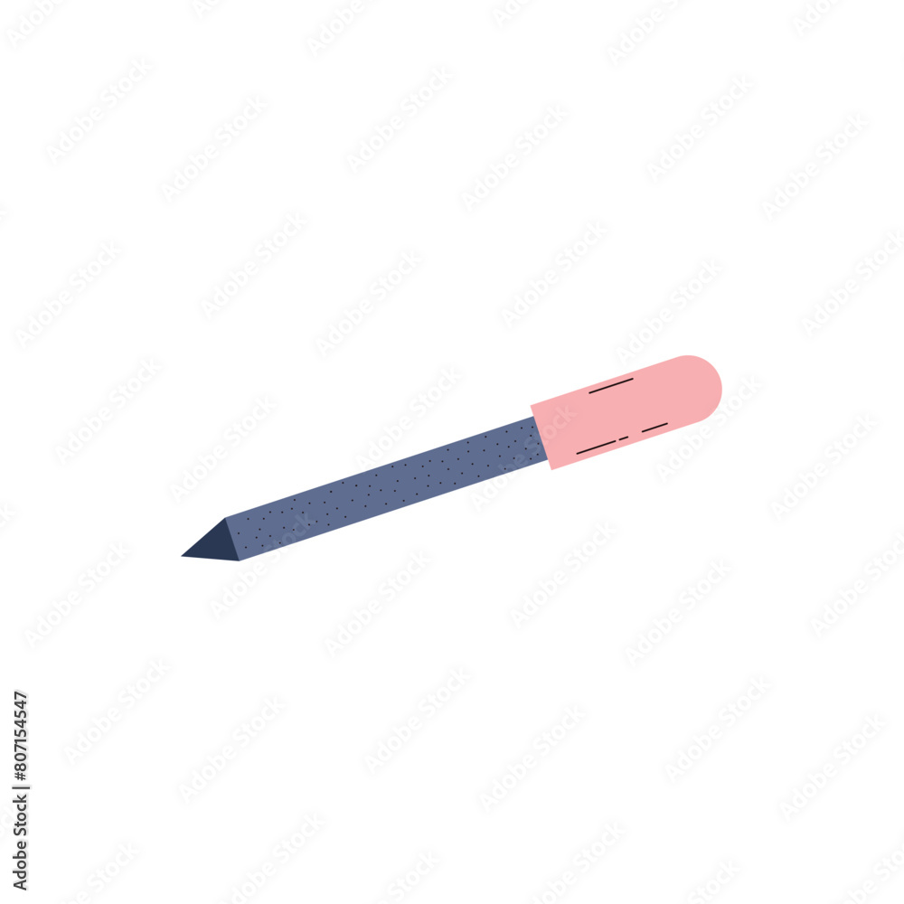 Iron nail file for manicure and pedicure. Vector flat illustration Iron nail file for manicure and pedicure. Vector flat illustration