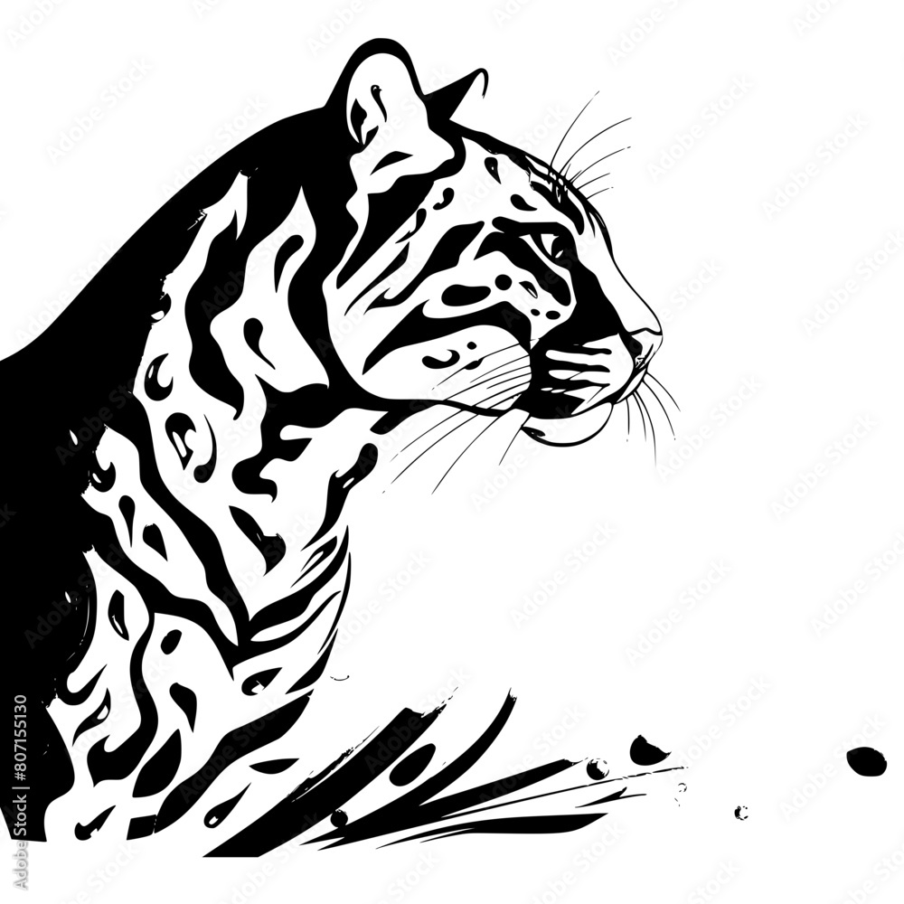 Obraz premium snow leopard silhouette