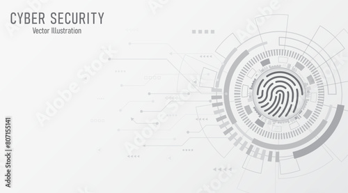 Cyber security technology on circuit line. Abstract background