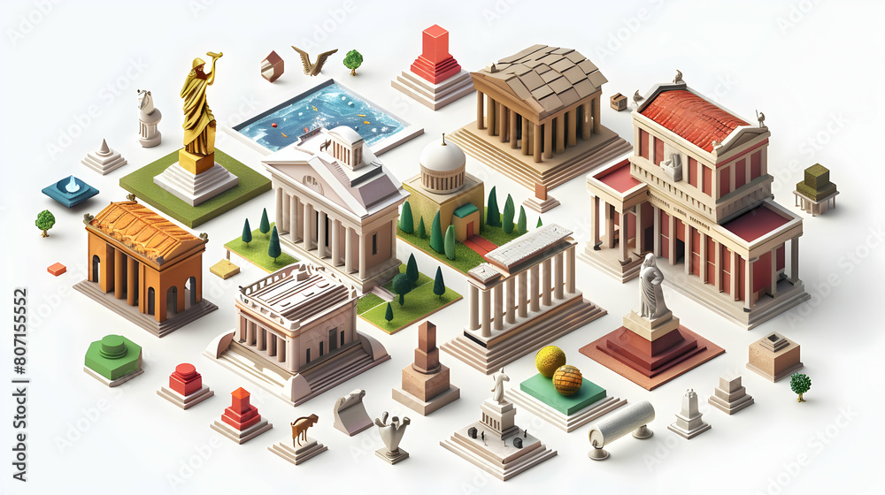 Isometric Virtual Museum Tour: Employee Explores Art & History from Home on Cultural Holiday Break with 3D Flat Icon Concept Isometric Virtual Museum Tour: Employee Explores Art & History from Home on Cultural Holiday Break with 3D Flat Icon Concept