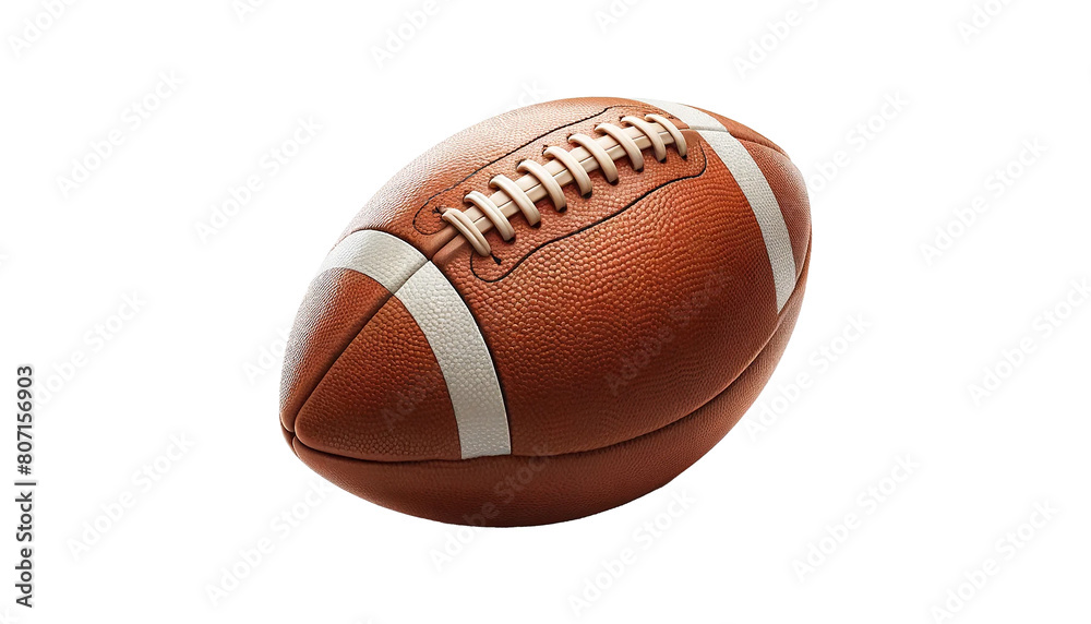 American football ball isolated on white background.
American football ball isolated on white background.