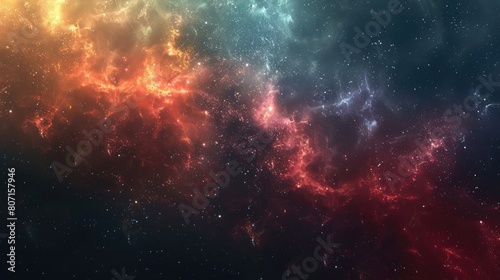 colorful nebula abstract background © ali