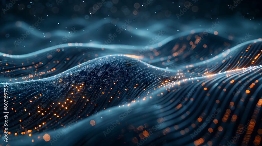 Digital Stream Visualization: Photorealistic Data Transmission Backdrop Digital Stream Visualization: Photorealistic Data Transmission Backdrop