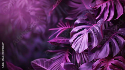 Violet tropical leaf, summer wallpaper, beautiful and simple to use as a graphic element