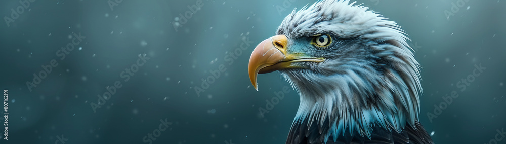 Obraz premium The bald eagle is a bird of prey found in North America