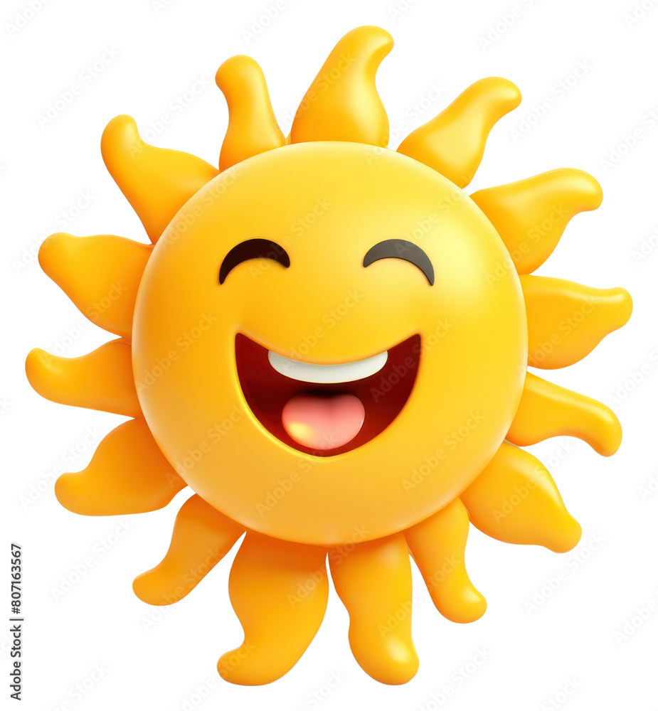 PNG Sun white background anthropomorphic happiness.