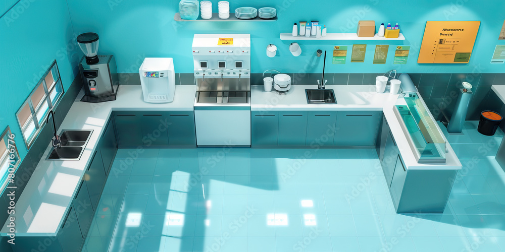Food Safety and Sanitation Station Floor: Showing handwashing stations ...