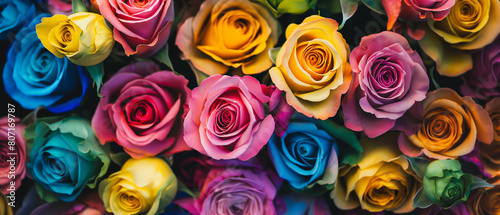 Rosas coloridas - Banner 