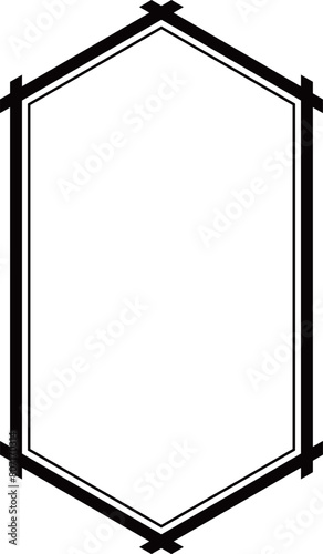 vertical hexagon frame