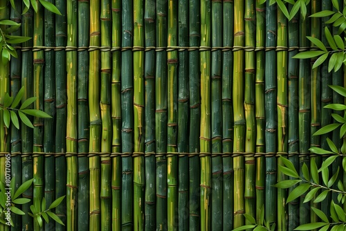 Bamboo wall texture seamless pattern background
