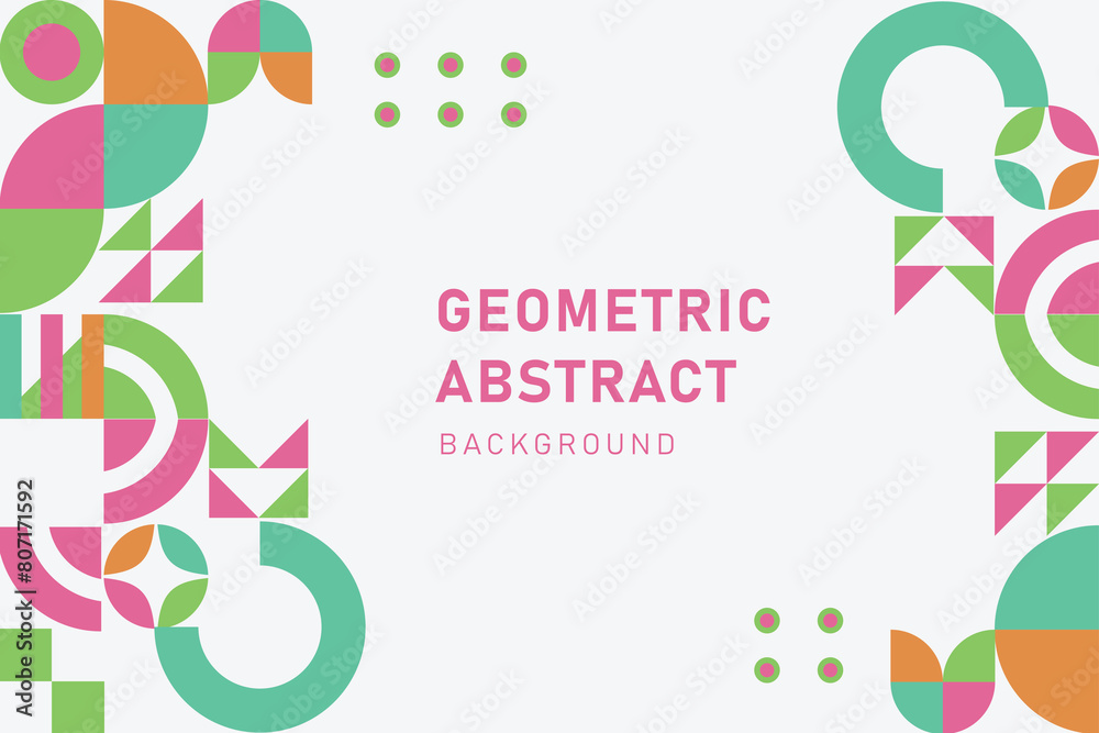 Abstract flat colorful mosaic background design