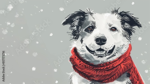 The poster is hand drawn and is a positive dog friend poster. Cold nose, warm heart. photo