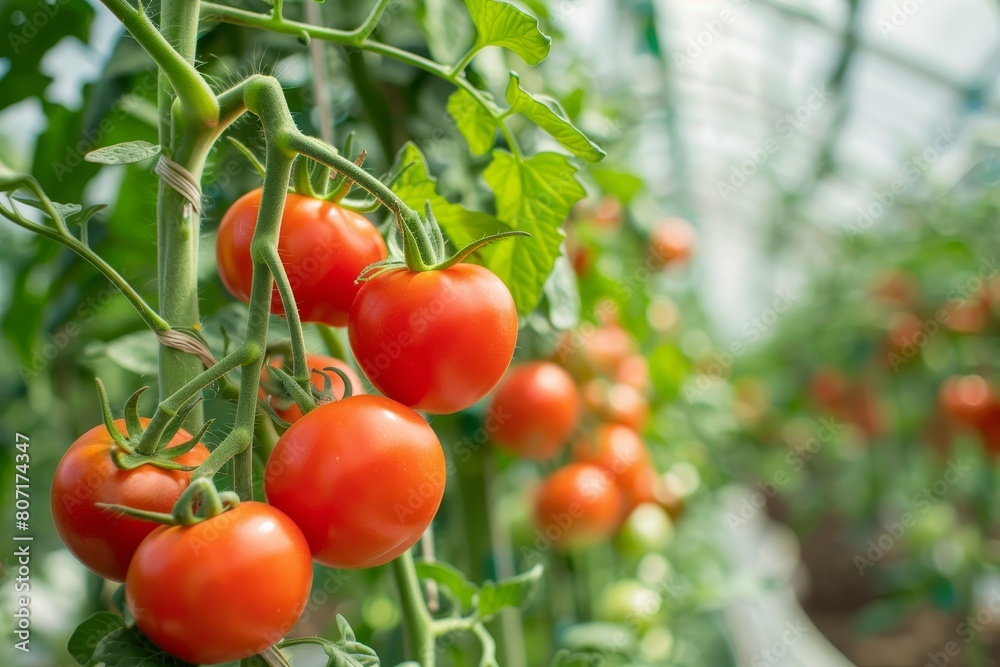 Tomato crops grown indoors