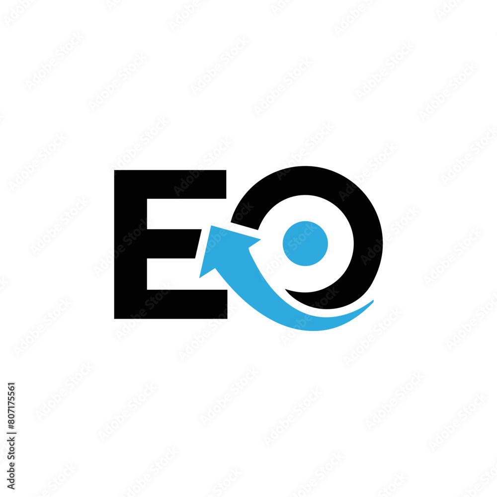 EO logo. E O design. White EO letter. EO, E O letter logo design ...