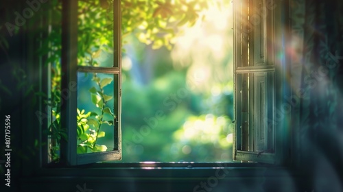 Open window - Blurred photo - Nature or Education background