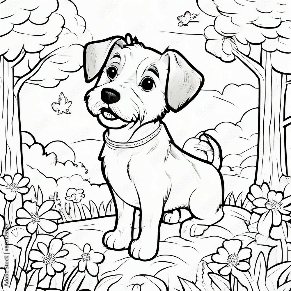 Fototapeta premium dog in the forest