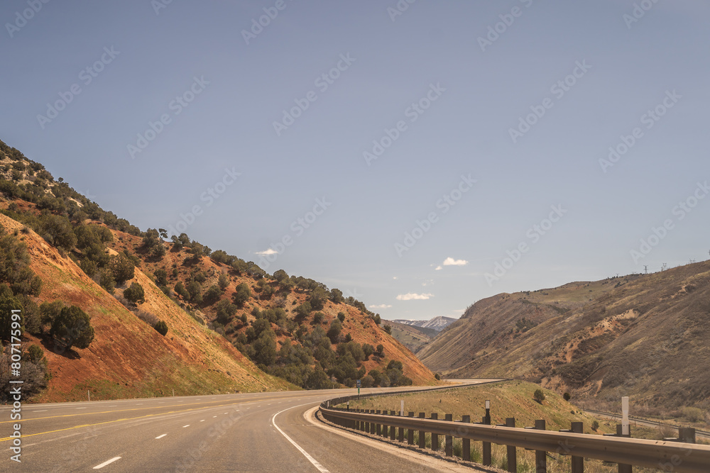 Traveling on Utah Road Adventure Driving POV