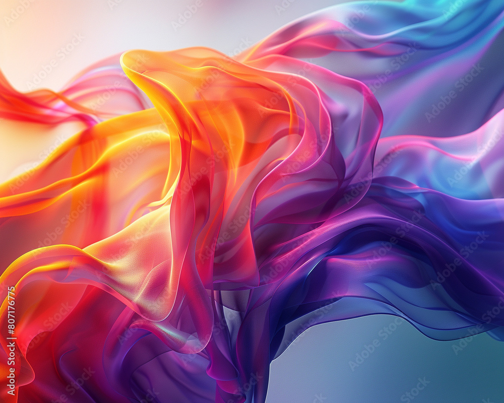 A flowing multicolored gradient of red orange yellow green blue purple pink.