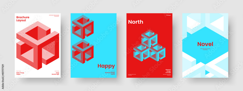 Fototapeta premium Geometric Book Cover Layout. Abstract Poster Design. Modern Brochure Template. Report. Business Presentation. Background. Flyer. Banner. Notebook. Portfolio. Handbill. Pamphlet. Leaflet