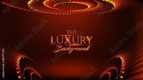 Red and Gold Award Background. Creative Concept Template. Classy Premium Wedding Card. Grand Luxury Decorative Banner for Wedding and Birthday. Premium Congratulations Card. Event Invitation.