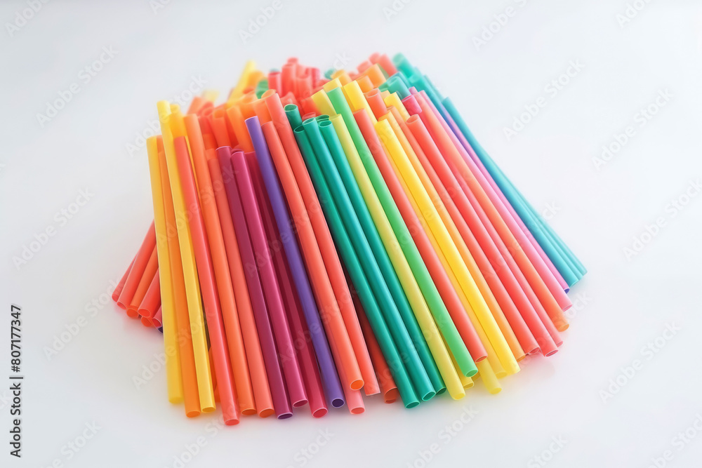 generated Illustration of colourful straw straws plastic drinking disposable background generated Illustration of colourful straw straws plastic drinking disposable background