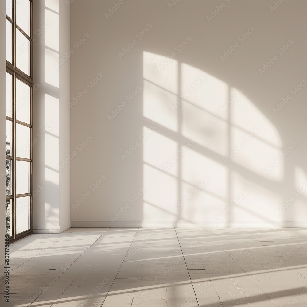 empty room with a large window empty room with a large window