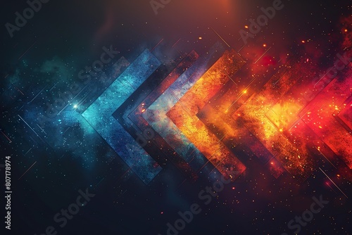 Infuse Energy into Your Design with Colorful Abstract Arrows - A Vector Banner Template Boasting Dynamic