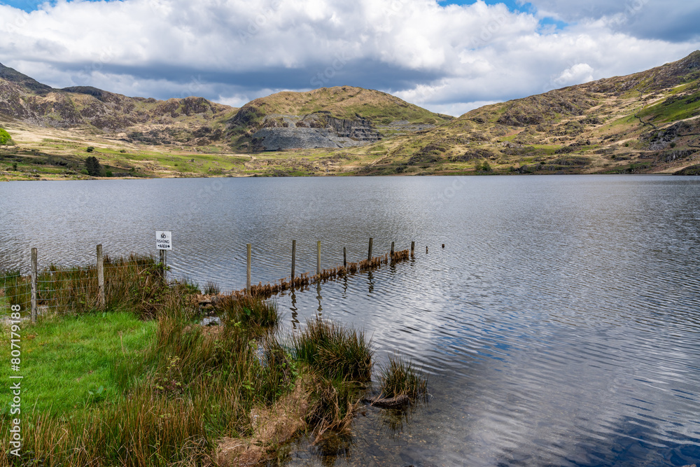 Fototapeta premium Views around Llyn cwmystradllyn and its valley