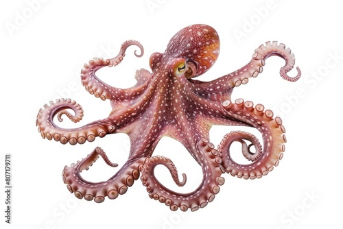 Octopus Octopus wiggling isolated on white background Octopus Octopus Octopus Octopus