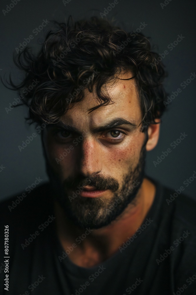 Digital artwork of sharp man portrait , high quality, high resolution