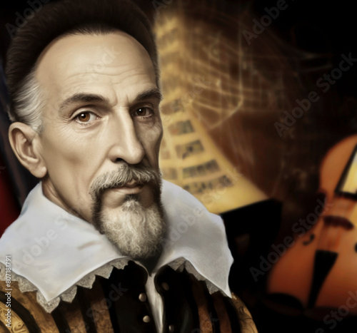The Italian musician Claudio Monteverdi, a name synonymous with the dawn of opera and the transition from the Renaissance to the Baroque, is considered a titan in the history of music photo