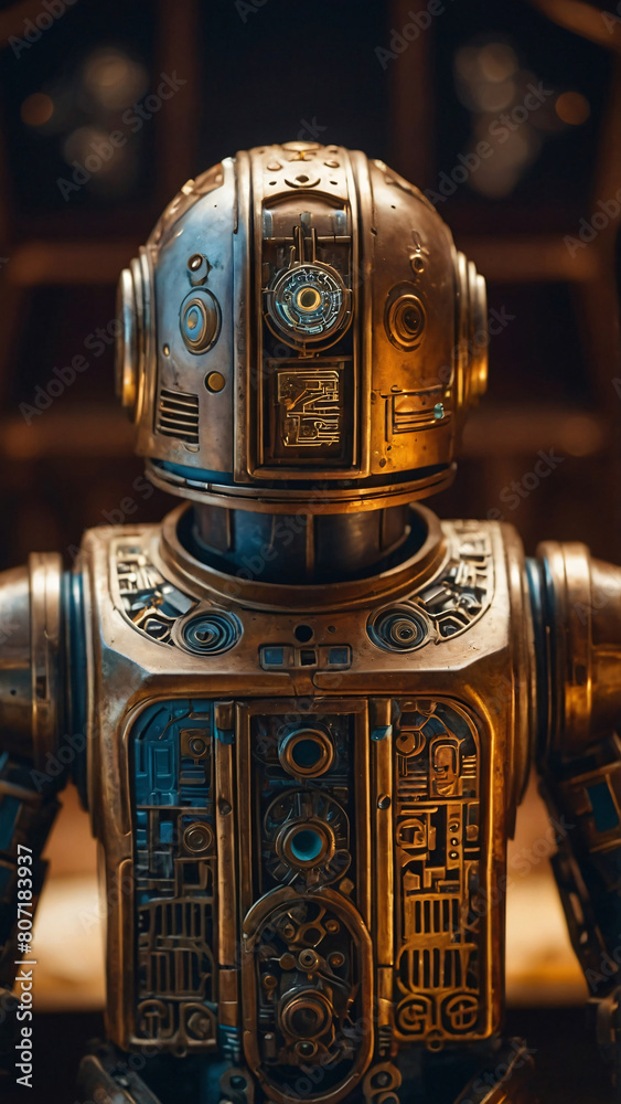 Obraz premium Robot on mars. ai generated